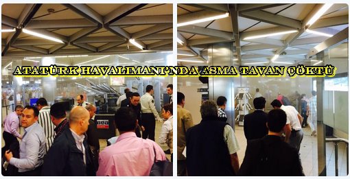 Atatürk Havalimanı'nda asma tavan çöktü 15 Mart 2026