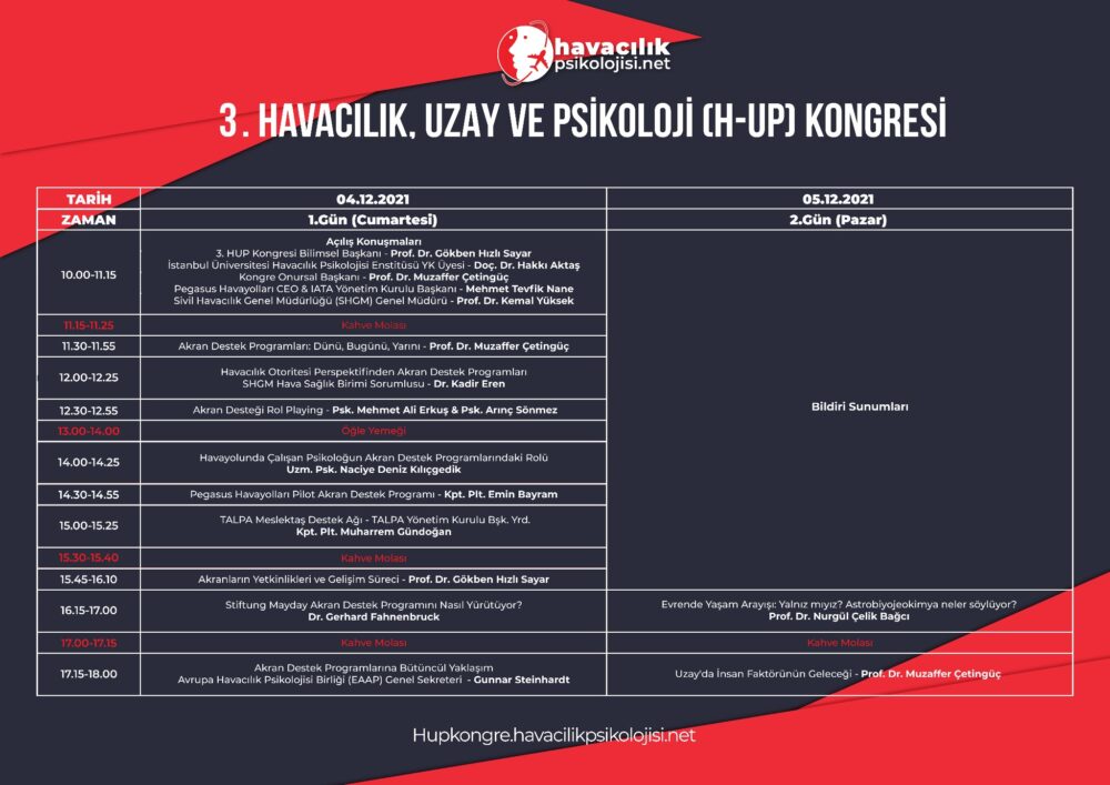 3. Havacılık, Uzay ve Psikoloji Kongresi Düzenleniyor!, 0 554 1730000 I info@aeroportist.com / Güncel Havacılık Haberleri havacılık