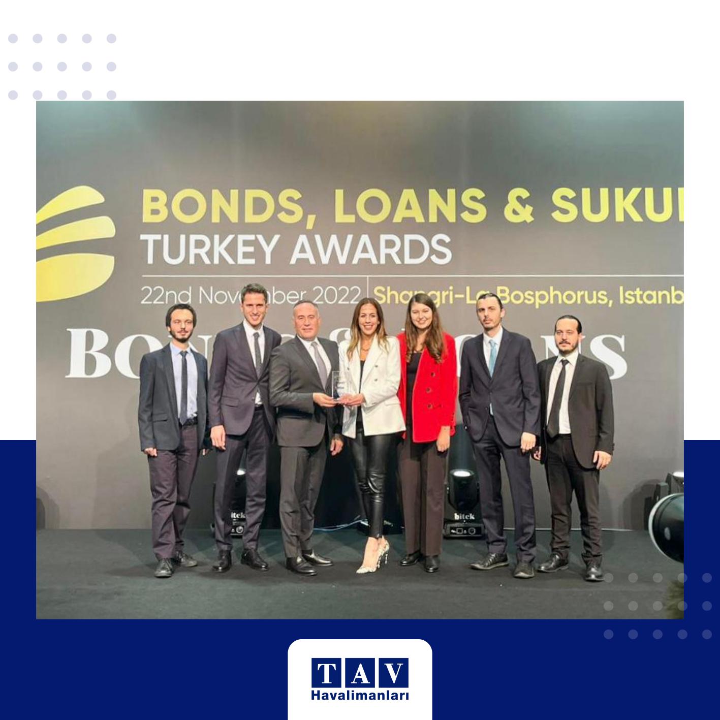 TAV Havalimanları, Bonds & Loans Turkey Awards'ta beş ödüle layık görüldü 3 TAV Havalimanları, Bonds & Loans Turkey Awards'ta beş ödüle layık görüldü 8 Aralık 2023
