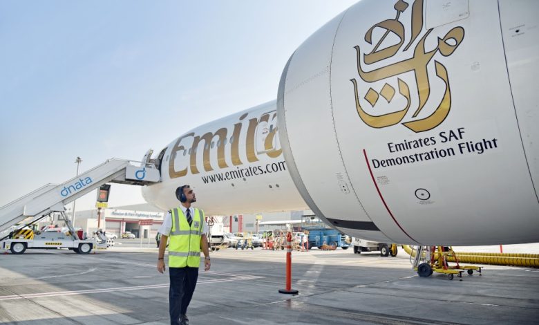 Emirates, %100 Sürdürülebilir Havacılık Yakıtı kullanılan test uçuşu ile bir kilometre taşını daha geride bıraktı 4 Ekim 2023