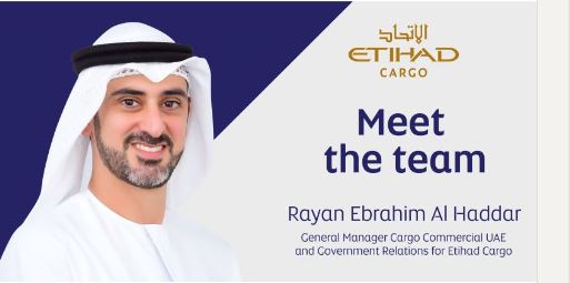 Etihad Cargo is pleased to announce the appointment of Rayan Ebrahim Al Haddar 4 Mayıs 2024
