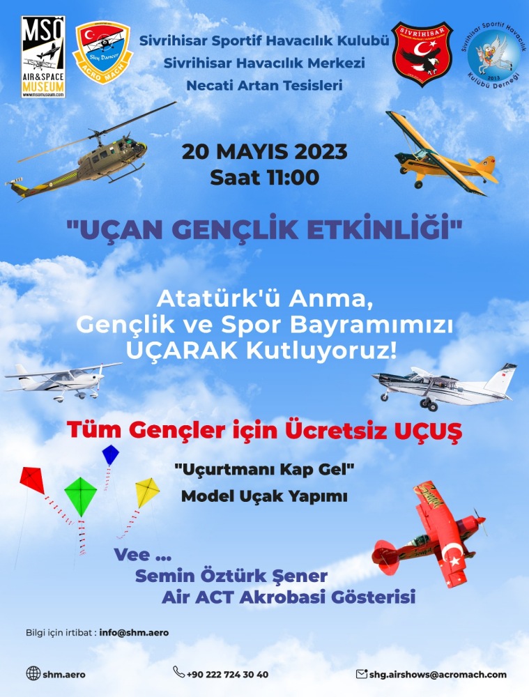 Sivrihisar Havacılık Merkezi’nden “Uçan Gençlik Etkinliği” Sivrihisar