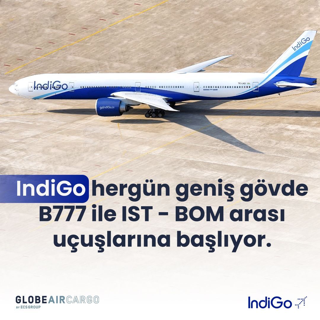 İstanbul-Bombay (BOM) arası hergün geniş gövde seferler 28 Nisan 2024