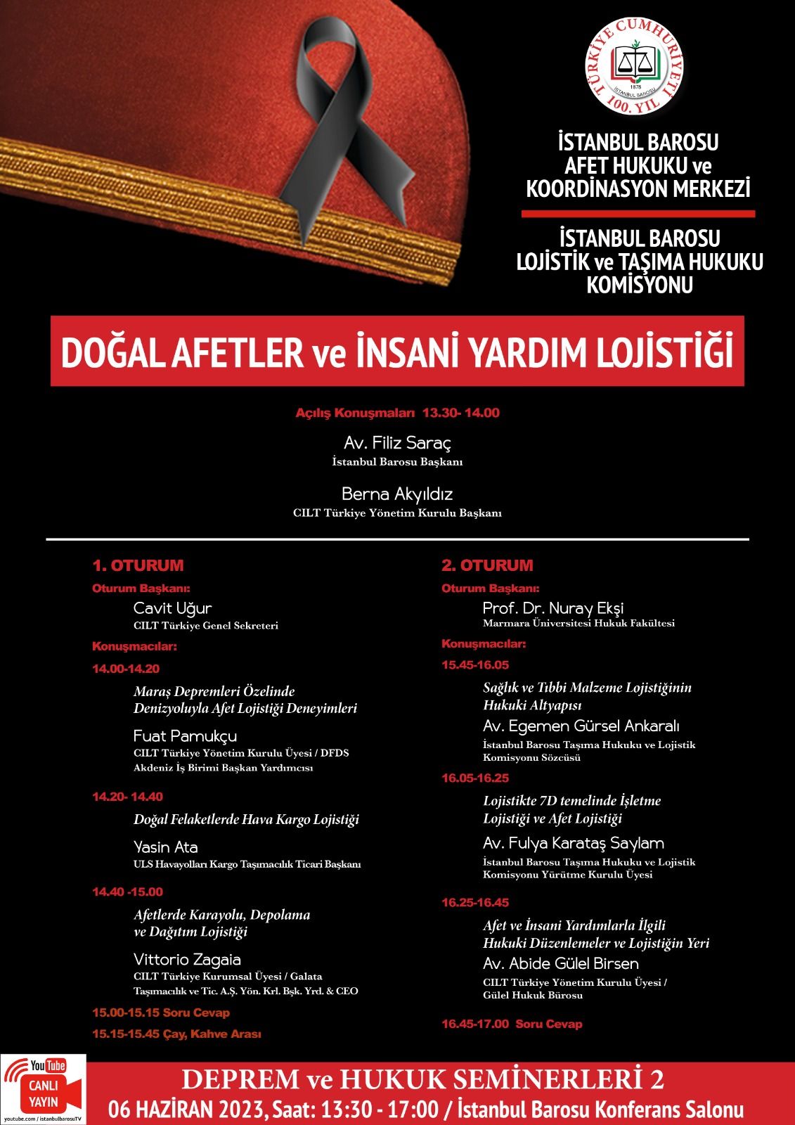 Istanbul Bar Association Holds Natural Disasters and Humanitarian Logistics Conference 19 Nisan 2024