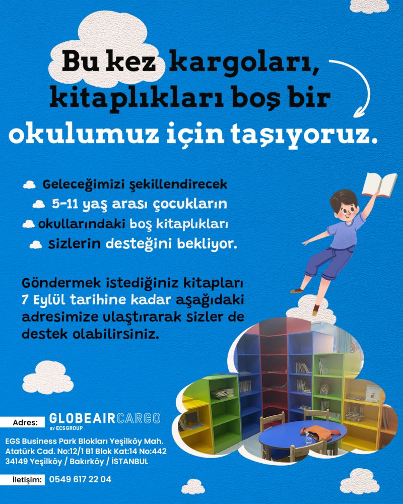 Globe Air Cargo Türkiye'den Öğrencilere Kitaplarla Destek Projesi 27 Nisan 2024