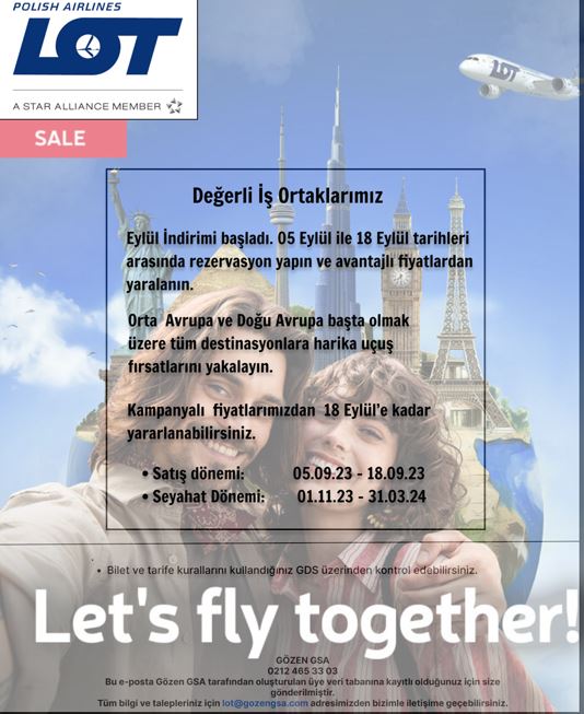 LOT POLISH AIRLINES Erken Kış İndirimi 22 Mayıs 2024