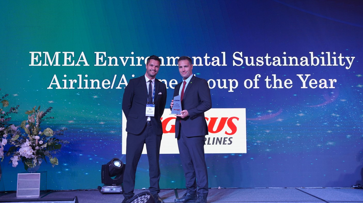 CAPA'dan Pegasus'a çevresel sürdürülebilirlik ödülü 19 Nisan 2024