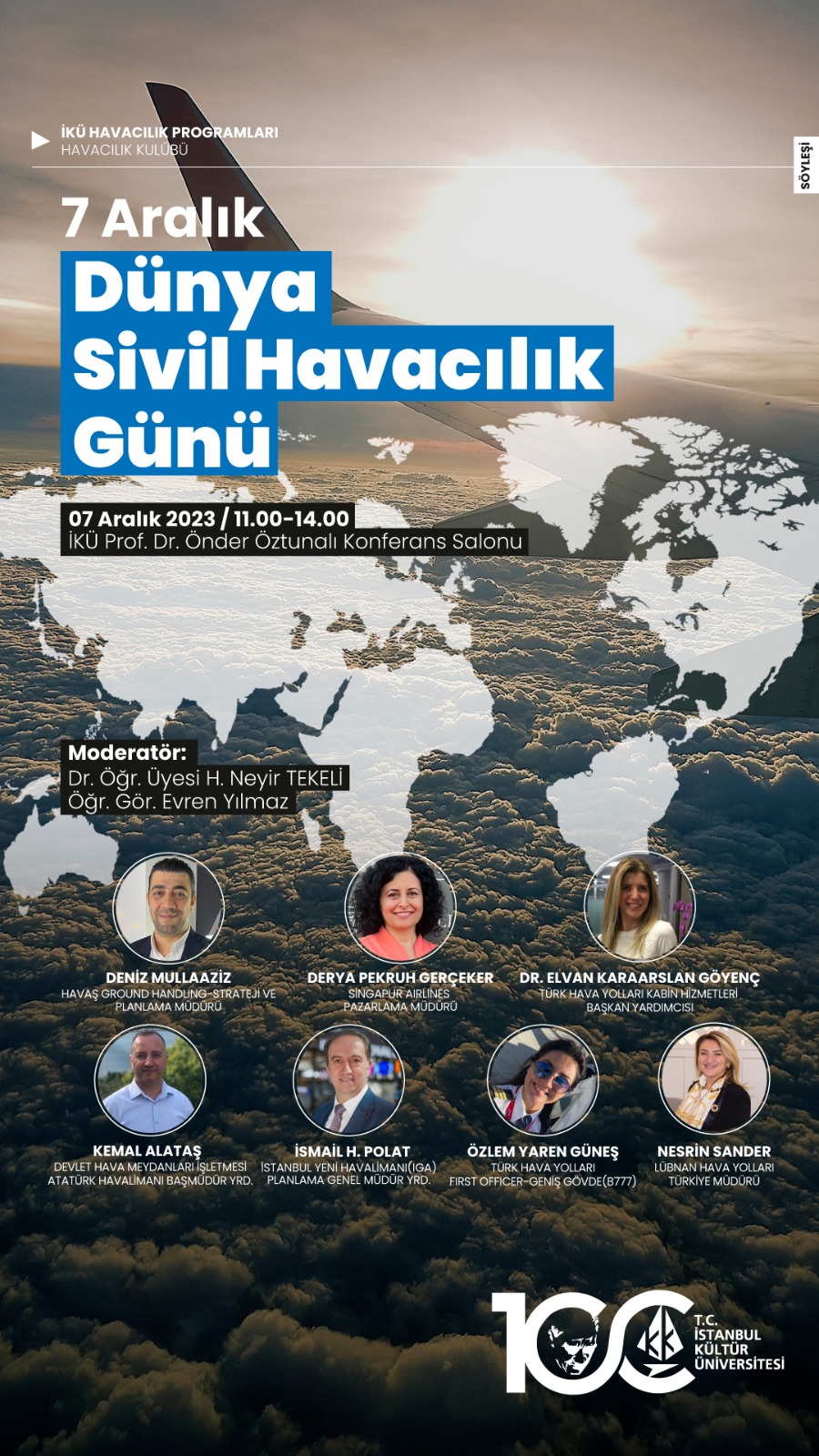 İstanbul Kültür Üniversitesi 7 Aralık Dünya Sivil Havacılık Günü Etkinliği 3 Mart 2024