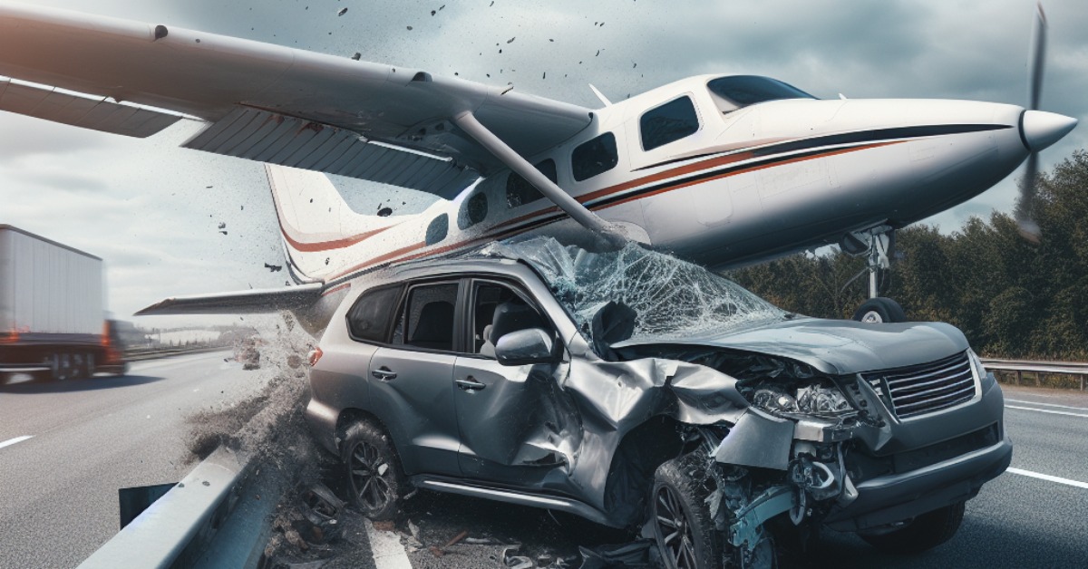 Otobanda bir uçak arabayla kafa kafaya çarpıştı 30 Nisan 2026