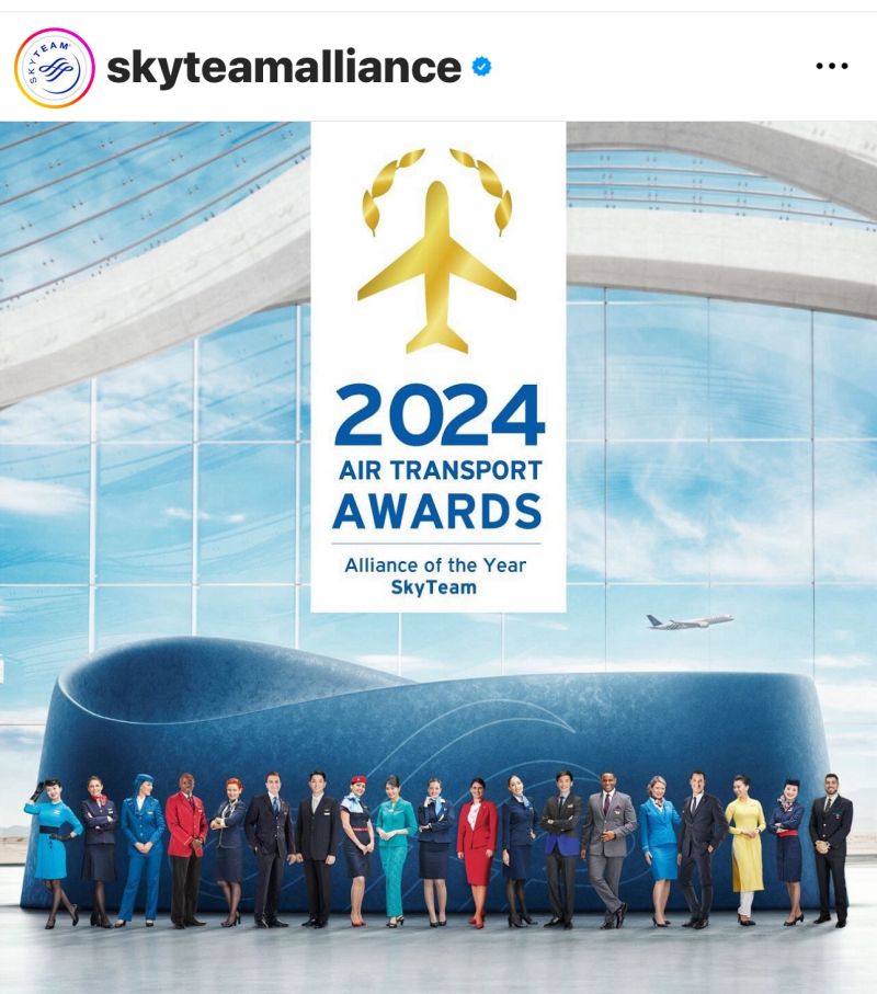SkyTeam,Yılın Hava Yolu İttifakı ödülünü kazandı 24 Nisan 2024