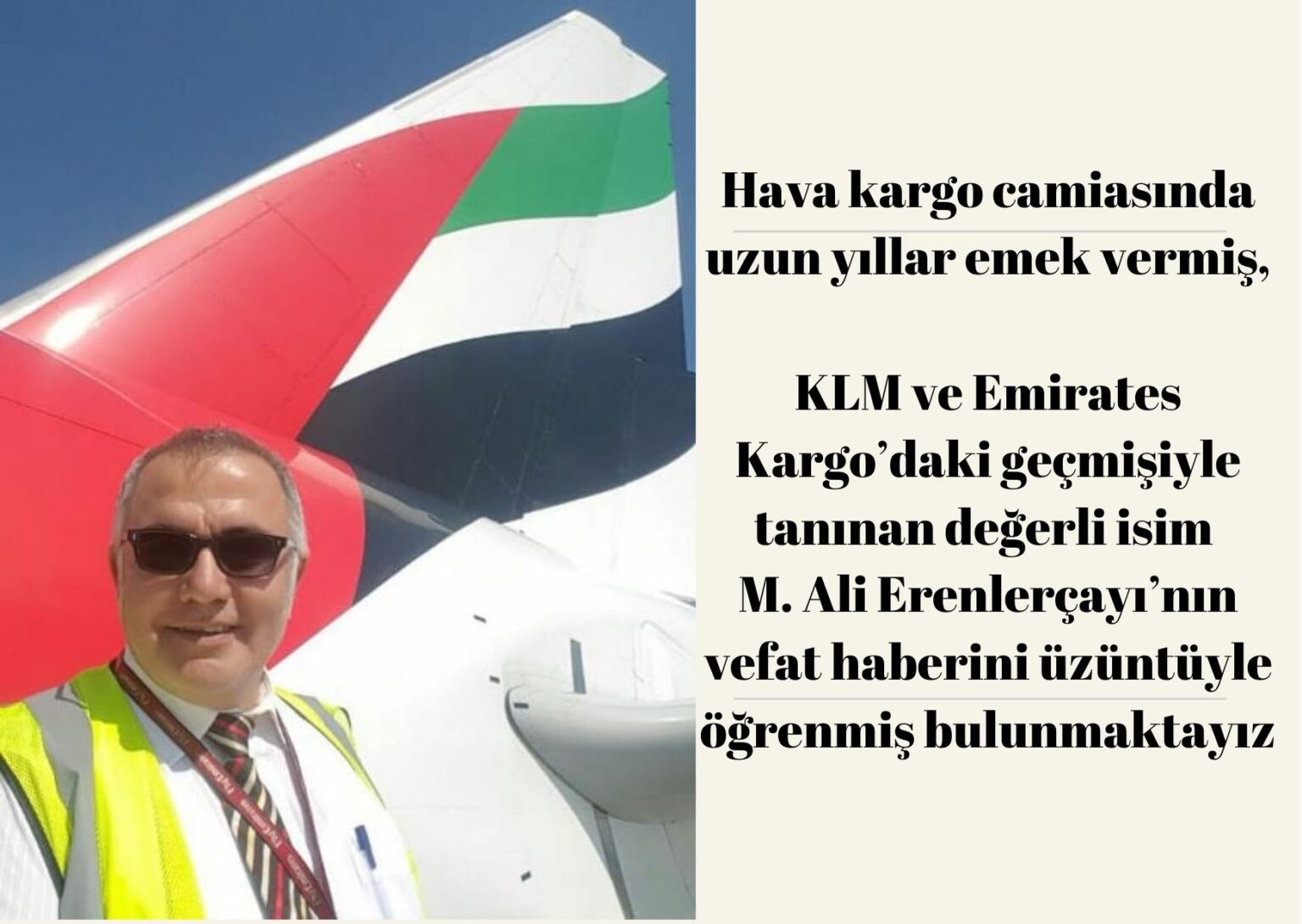 Hava Kargo Sektörünün Sevilen İsmi M. Ali Erenlerçayı’nın Vefatı 29 Ağustos 2025