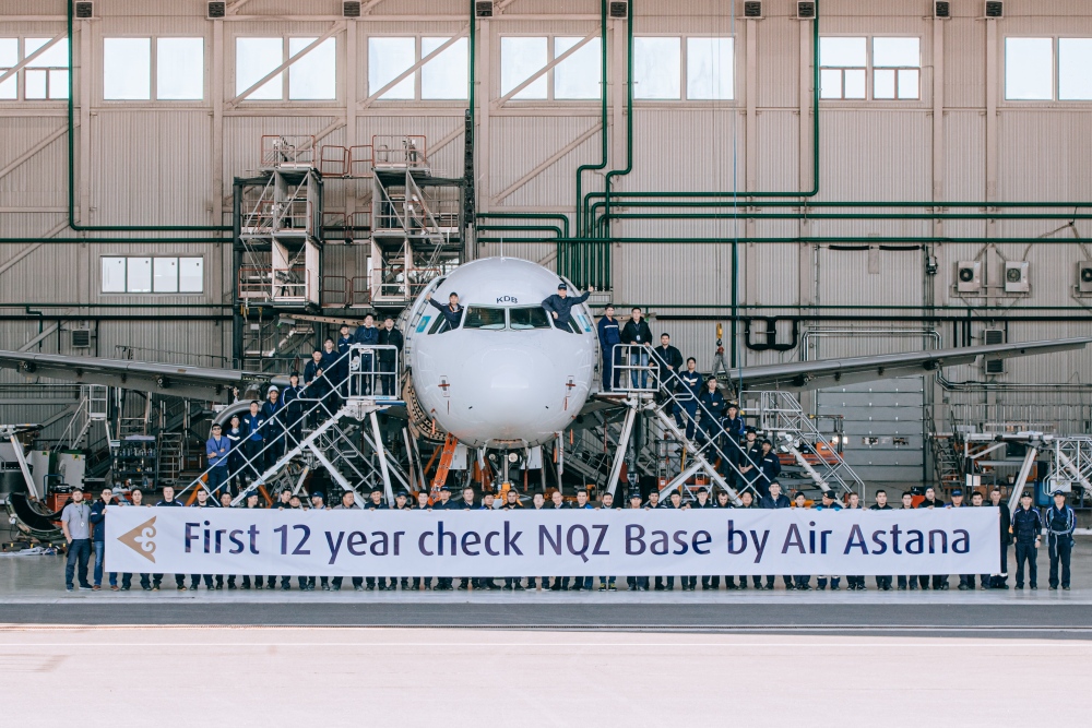 Air Astana ilk 12 yıllık C-Check'ini başarıyla tamamladı 1 air astana