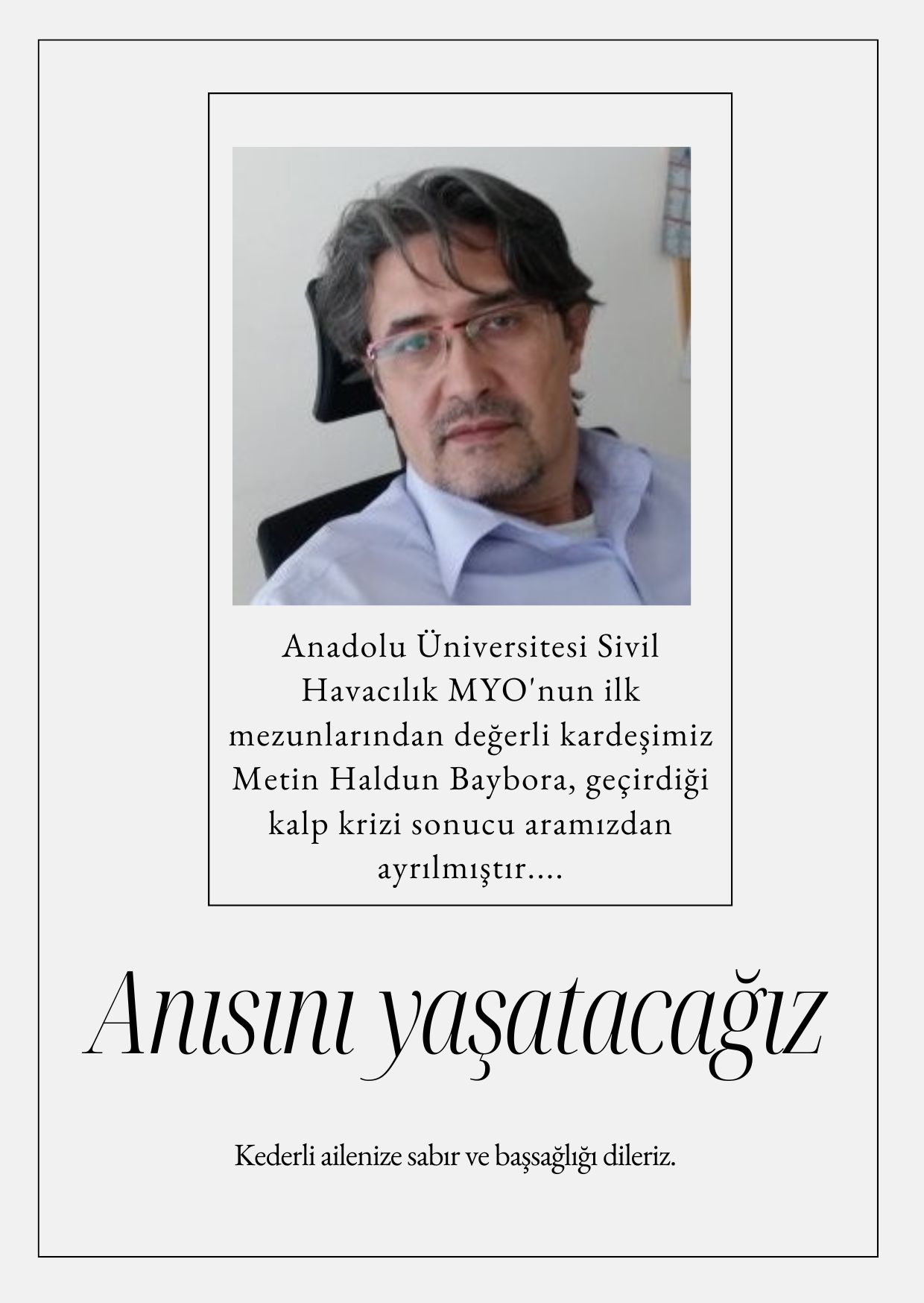 Metin Haldun Baybora , kalp krizi sonucu aramızdan ayrılmıştır 1 Metin Haldun Baybora , kalp krizi sonucu aramızdan ayrılmıştır 3 Eylül 2025