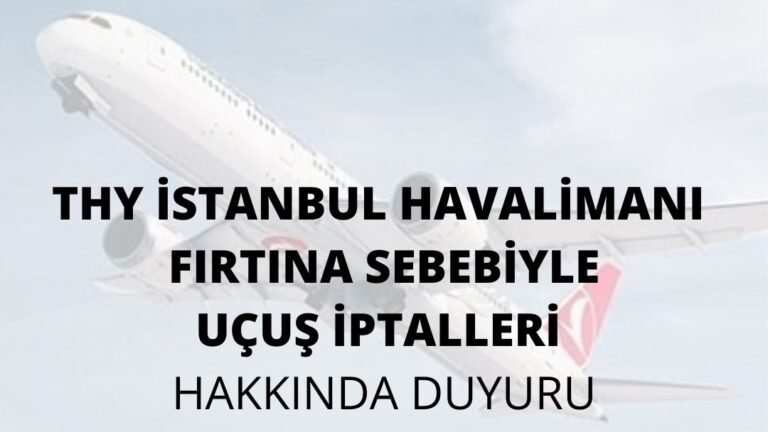 THY İstanbul Havalimanı Uçuş İptalleri 23 Kasım