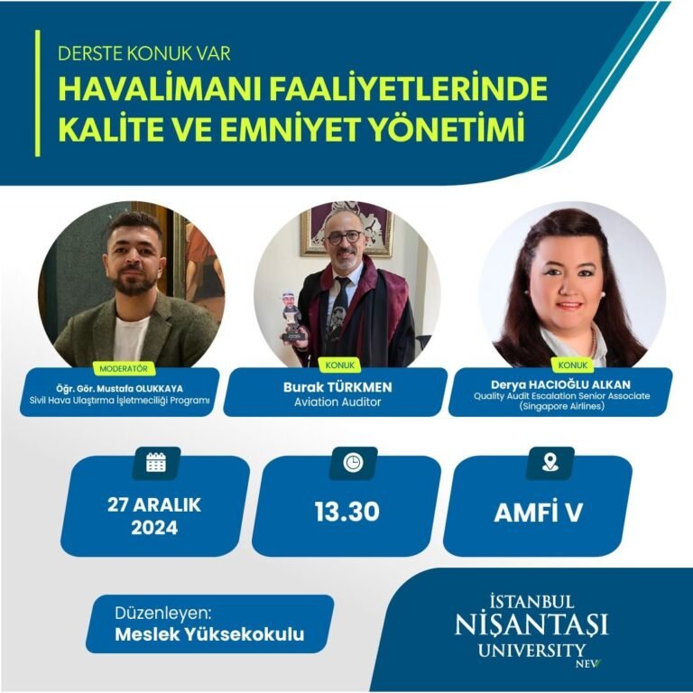 DERSTE KONUK VAR, Havalimanı Faaliyetlerinde Kalite ve Emniyet Yönetimi