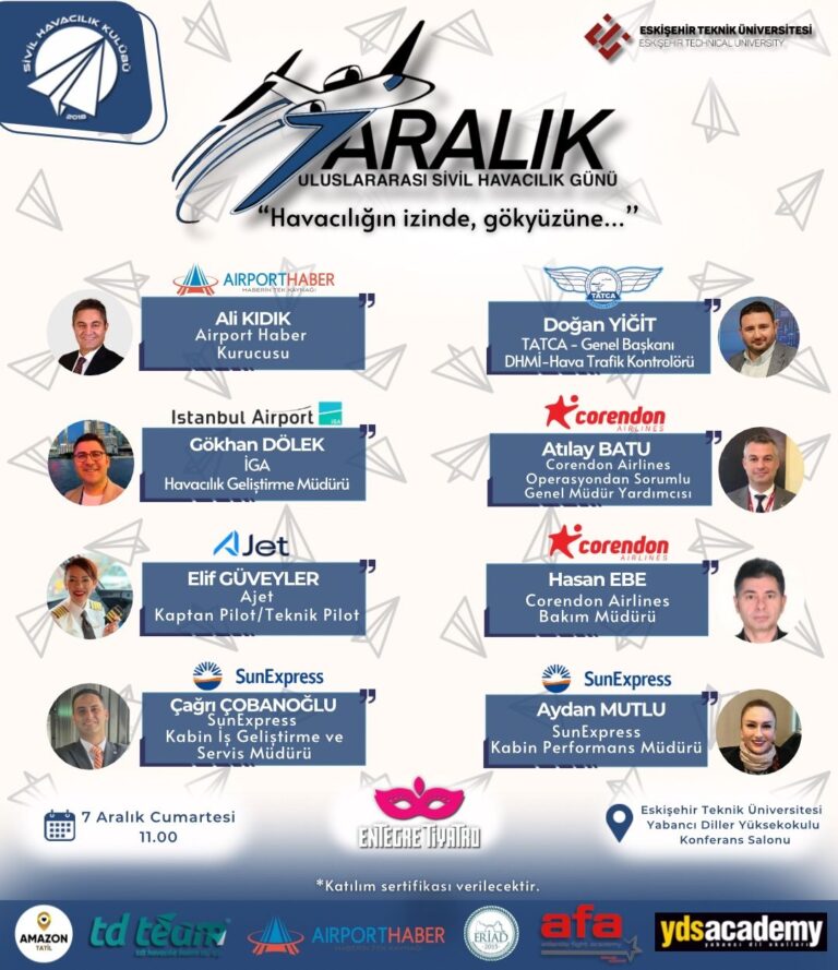 ESTÜ Sivil Havacılık Kulübü, 7 Aralık'ta Havacılık Tutkunlarını Bir Araya Getiriyor!