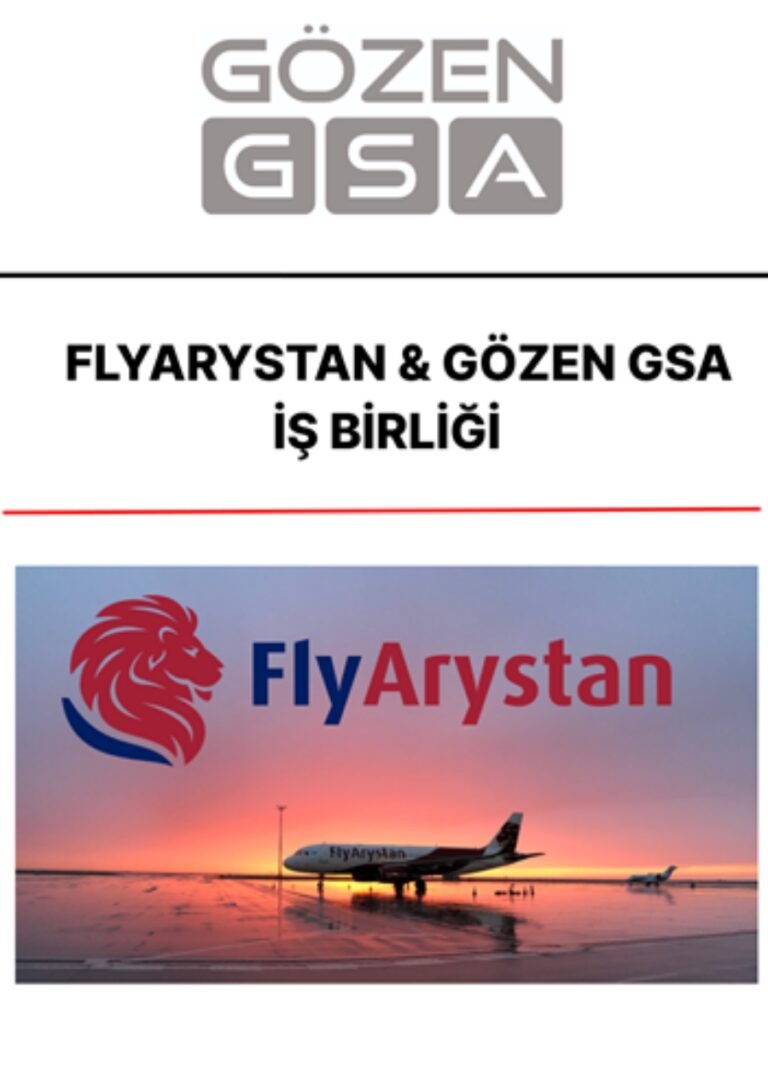 FlyArystan ve Gözen GSA İş Birliği Resmileşti