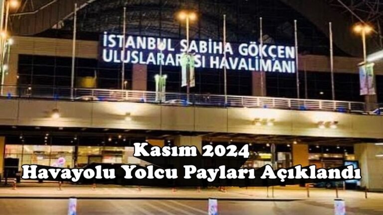 Kasım 2024 Havayolu Yolcu Payları Açıklandı!