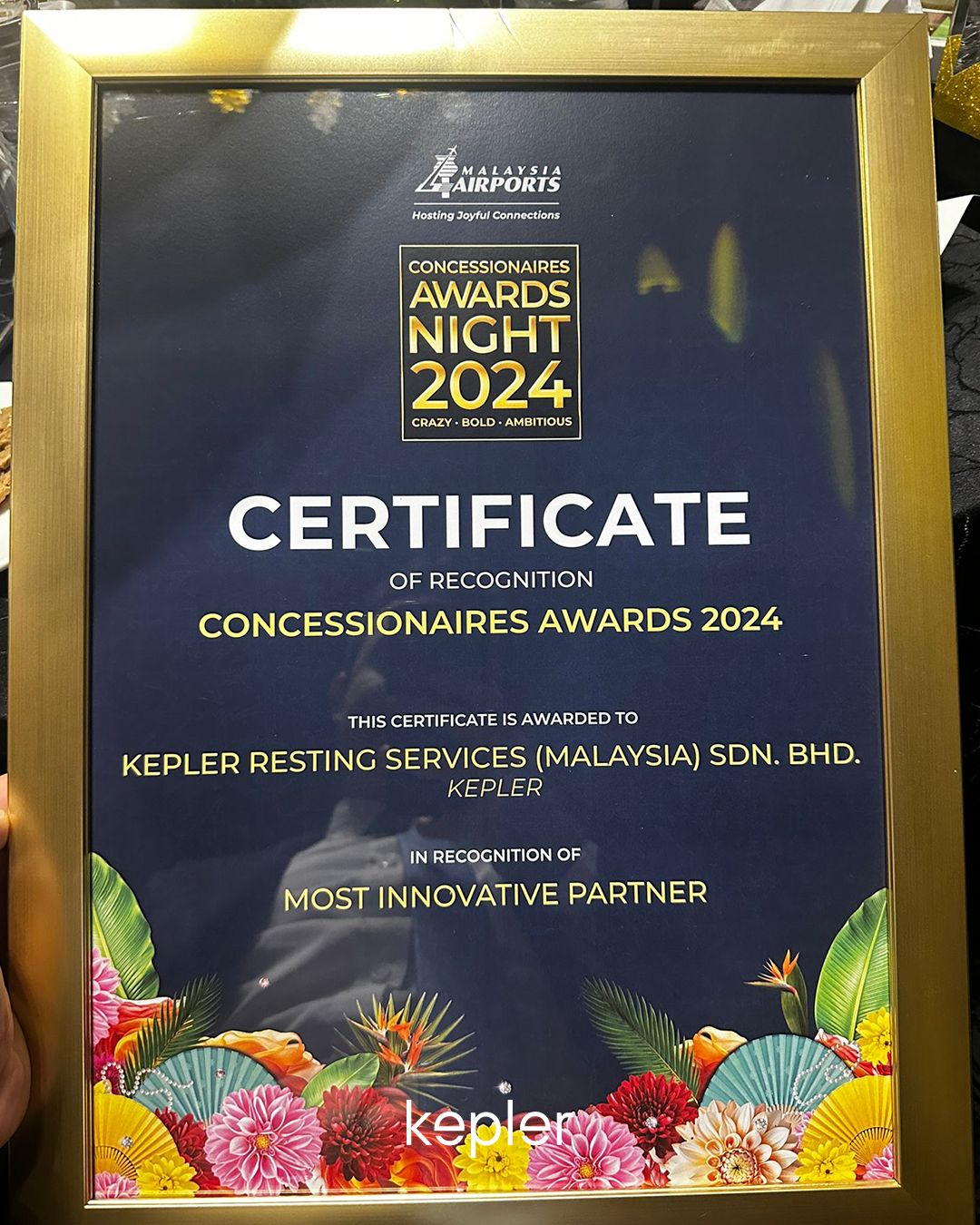 Kepler’e Malezya Havalimanlarından “En Yenilikçi İş Ortağı” Ödülü!