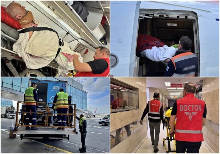Havayolu ile  Zorlu Bir Medikal Tahliye Operasyonu