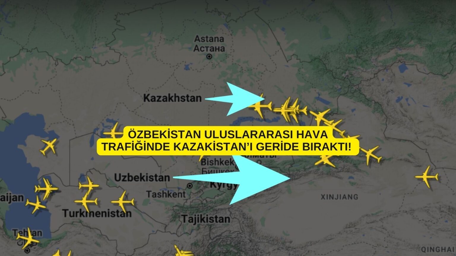 Özbekistan Uluslararası Hava Trafiğinde Kazakistan’ı Geride Bıraktı! 2 Eylül 2025
