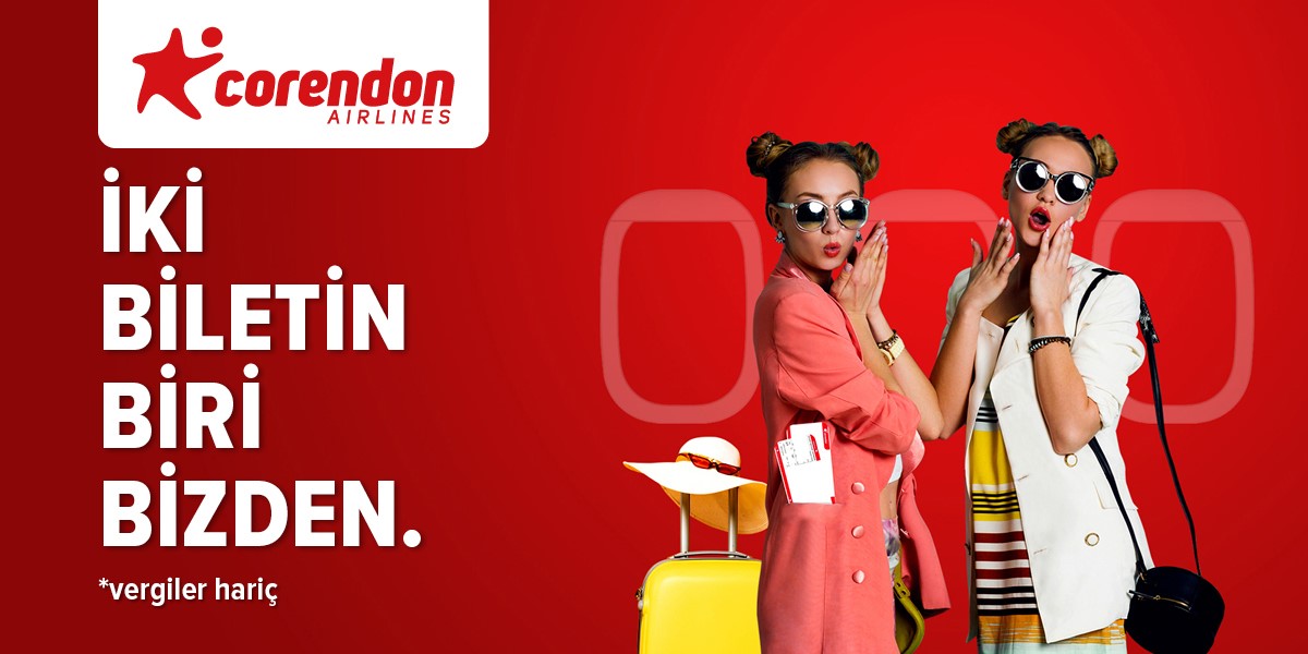 Corendon Airlines Ocak Ayına Özel “İki Biletin Biri Bizden” Kampanyası Başlattı 1 Corendon Airlines Ocak Ayına Özel “İki Biletin Biri Bizden” Kampanyası Başlattı 7 Aralık 2025
