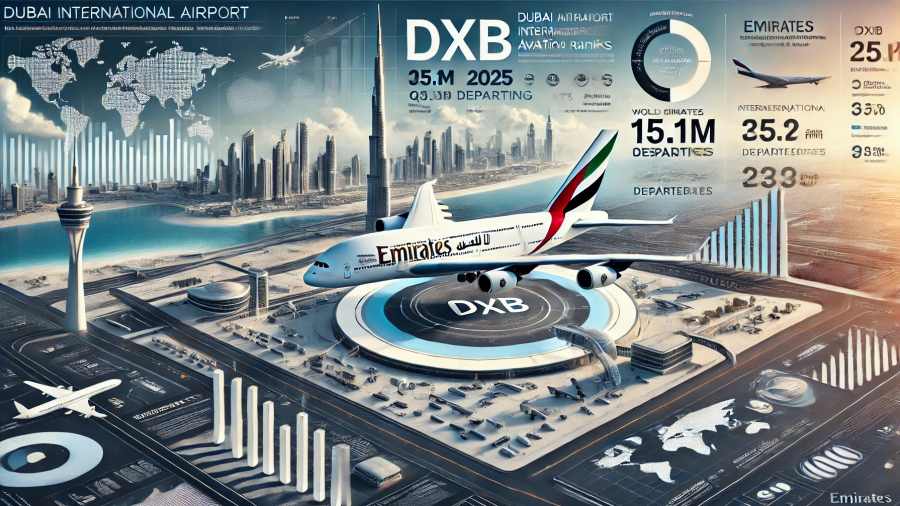 Dubai Uluslararası Havalimanı, 2025’in İlk Çeyreğinde Dünyanın Lider Havalimanı Oldu!