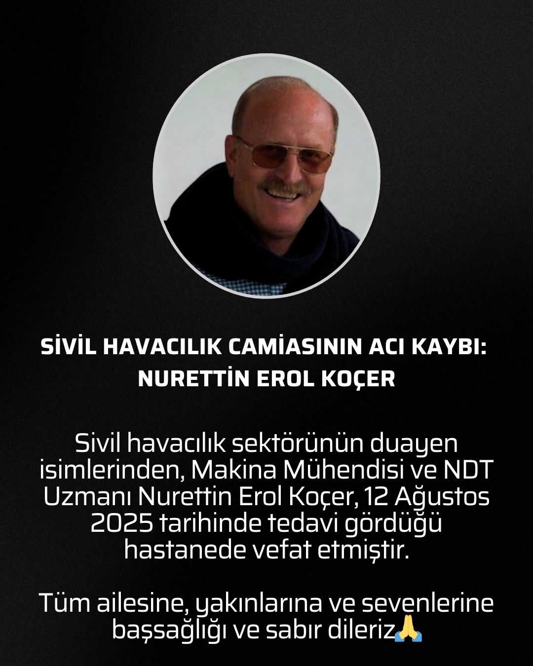 NURETTİN EROL KOÇER VEFAT ETTİ