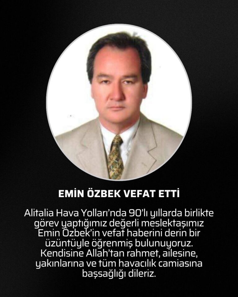 EMİN ÖZBEK VEFAT ETTİ 1 Kasım 2025