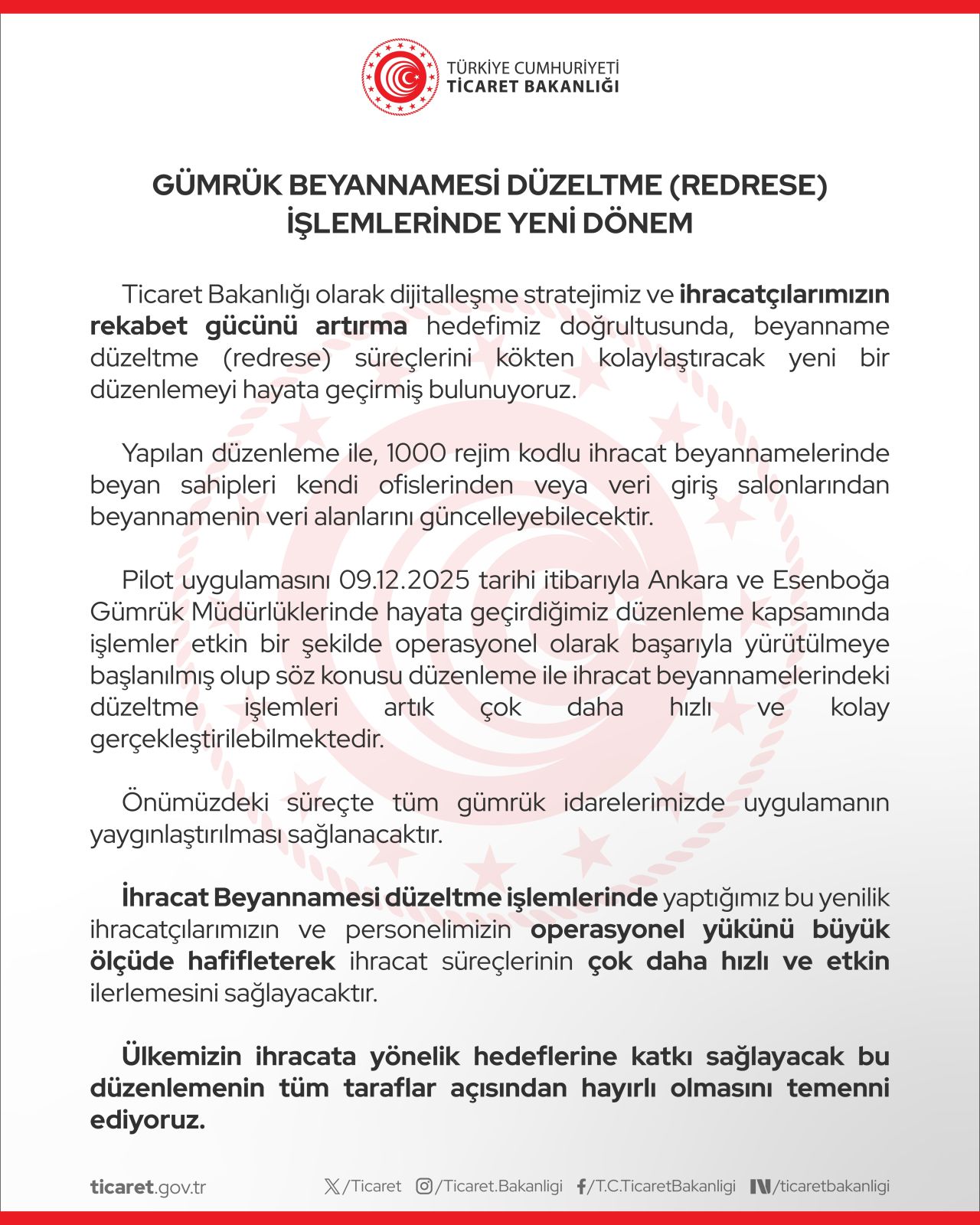Gümrük Beyannamesi Düzeltme İşlemlerinde Yeni Dönem Başladı