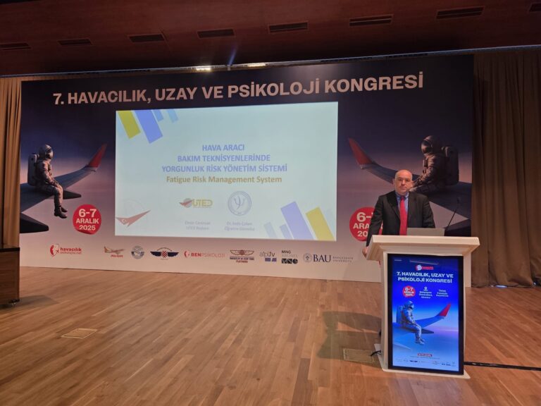 UÇAK TEKNİSYENLERİ İÇİN FRMS SUNUMU BİLİMSEL ÇERÇEVEDE ELE ALINDI 8 Aralık 2025