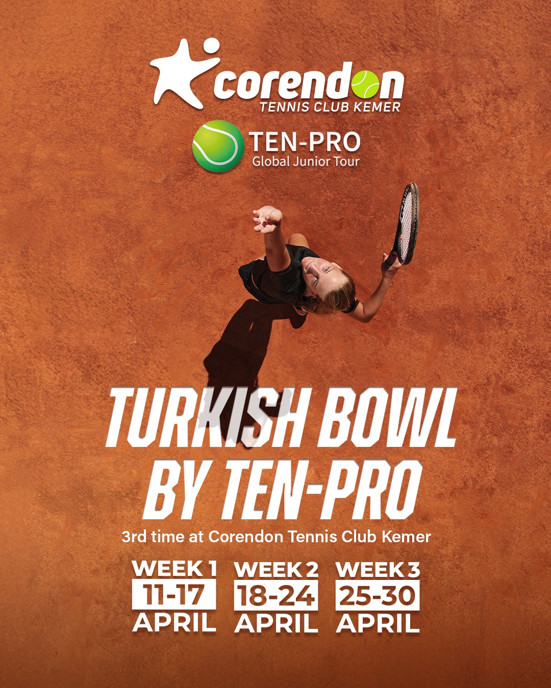 Corendon Tennis Club Kemer, Uluslararası TEN PRO – Turkish Bowl Tenis Turnuvası ile 2026’da Yeniden Dünya Yıldızlarına Kapılarını Açıyor 11 Şubat 2026
