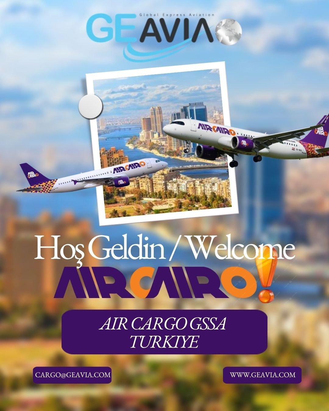 AIR CAIRO TÜRKİYE KARGO TEMSİLSİ GEAVIA OLDU