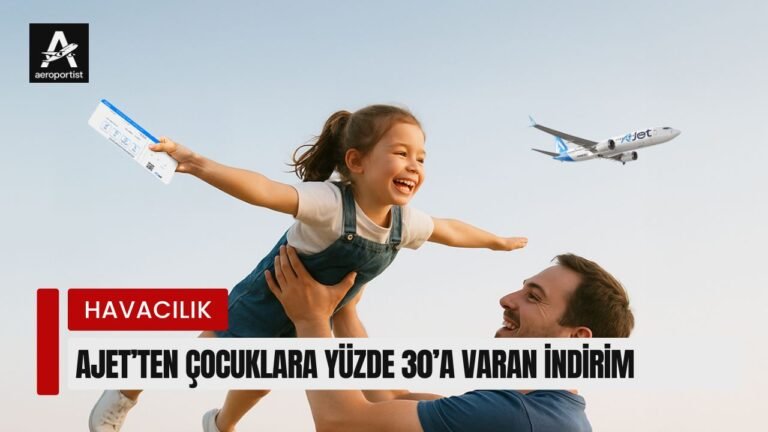 AJet’ten Çocuklara Yüzde 30’a Varan İndirim