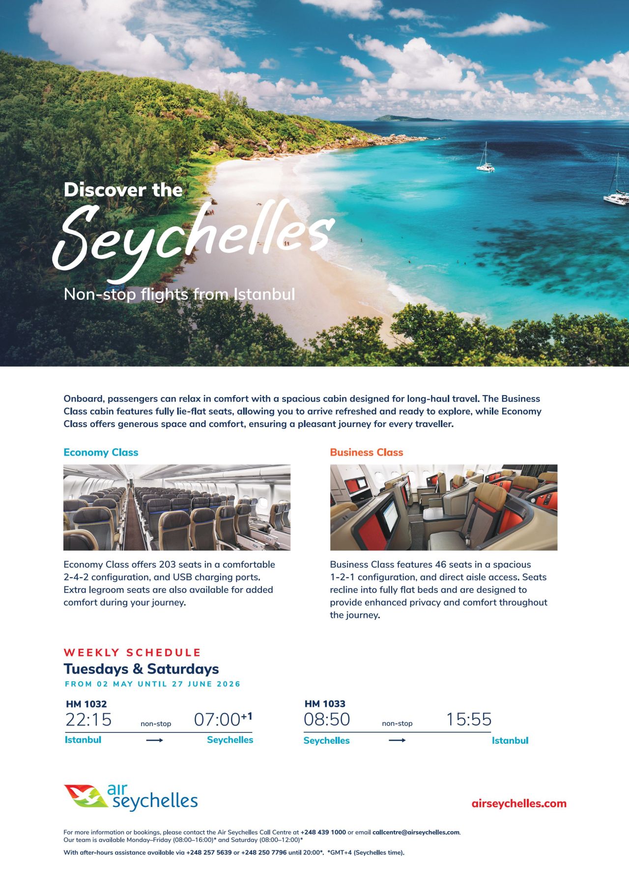 AIR SEYCHELLES İSTANBUL SEFERLERİ 2 MAYISTA BAŞLIYOR 11 Nisan 2026