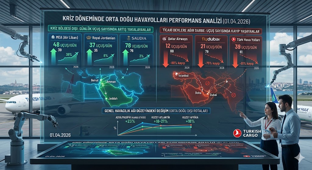 Hangi havayolları kriz döneminde uçuşlarını artırmayı başardı 1 Nisan 2026