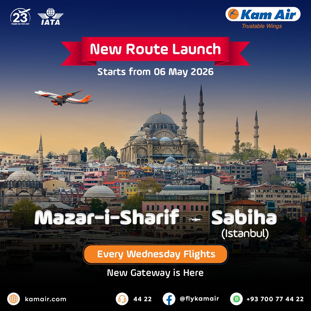 KAM AIR MEZARI ŞERİF İSTANBUL SEFERLERİNE BAŞLIYOR! 20 Nisan 2026