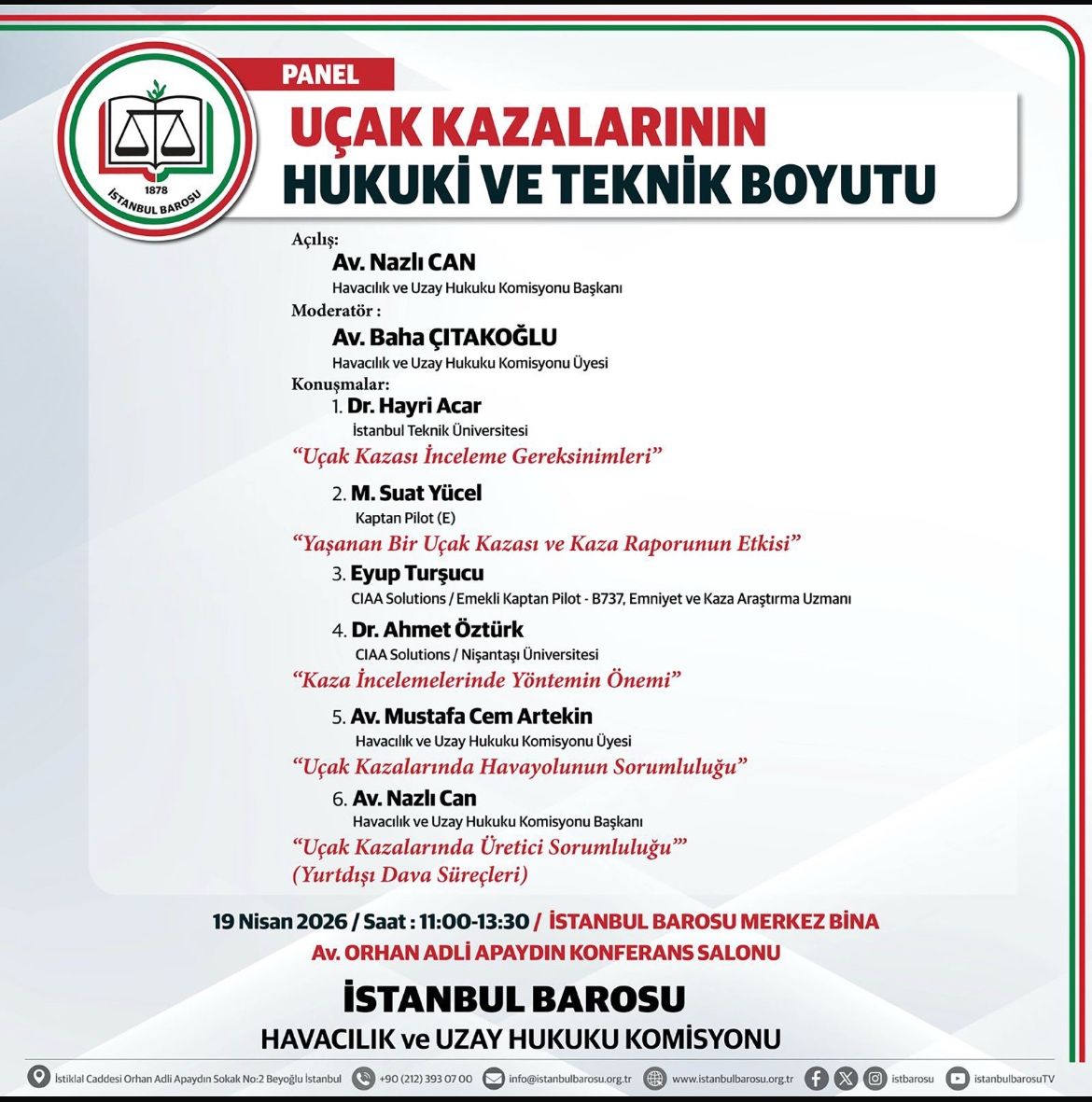 Uçak Kazalarının Hukuki ve Teknik Boyutu