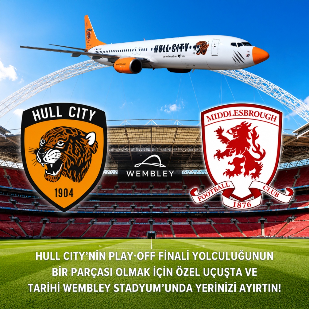 Corendon Airlines’tan Hull City\’nin Premier League yolculuğuna özel uçuş desteği