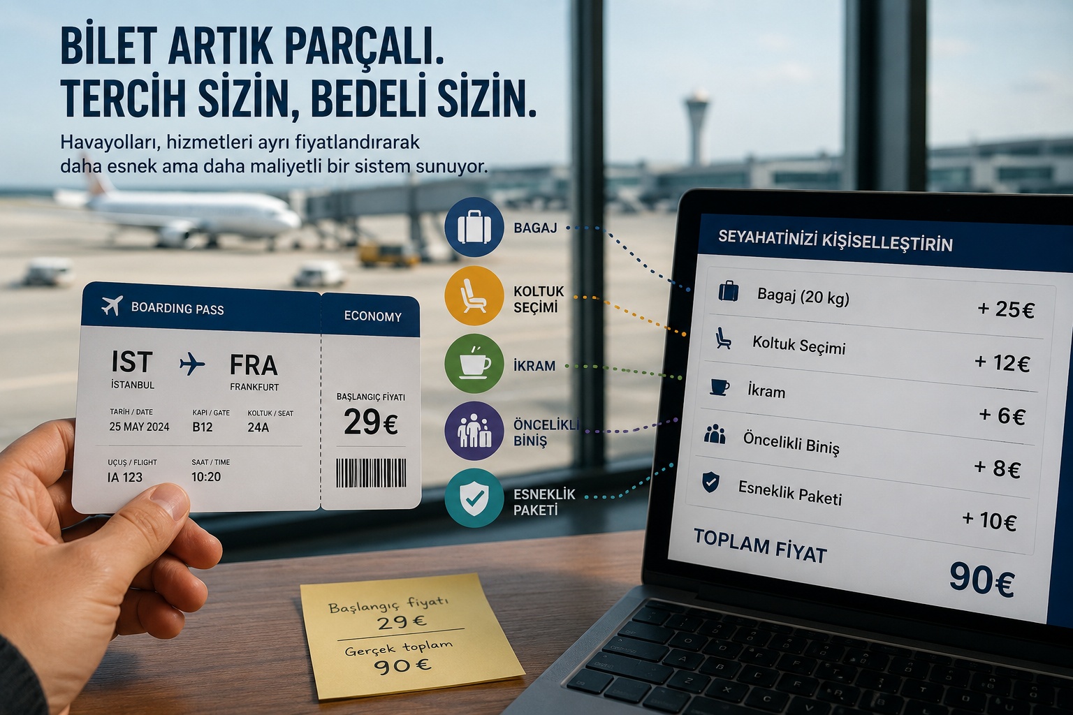 Bagaj, Koltuk Seçimi, İkram: Havayolları Neden Bileti Parçalara Ayırıyor?