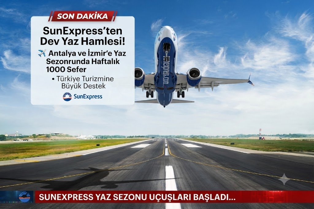 SunExpress’ten Antalya ve İzmir’e Yaz Sezonunda Haftalık 1000 Sefer 6 Temmuz 2026